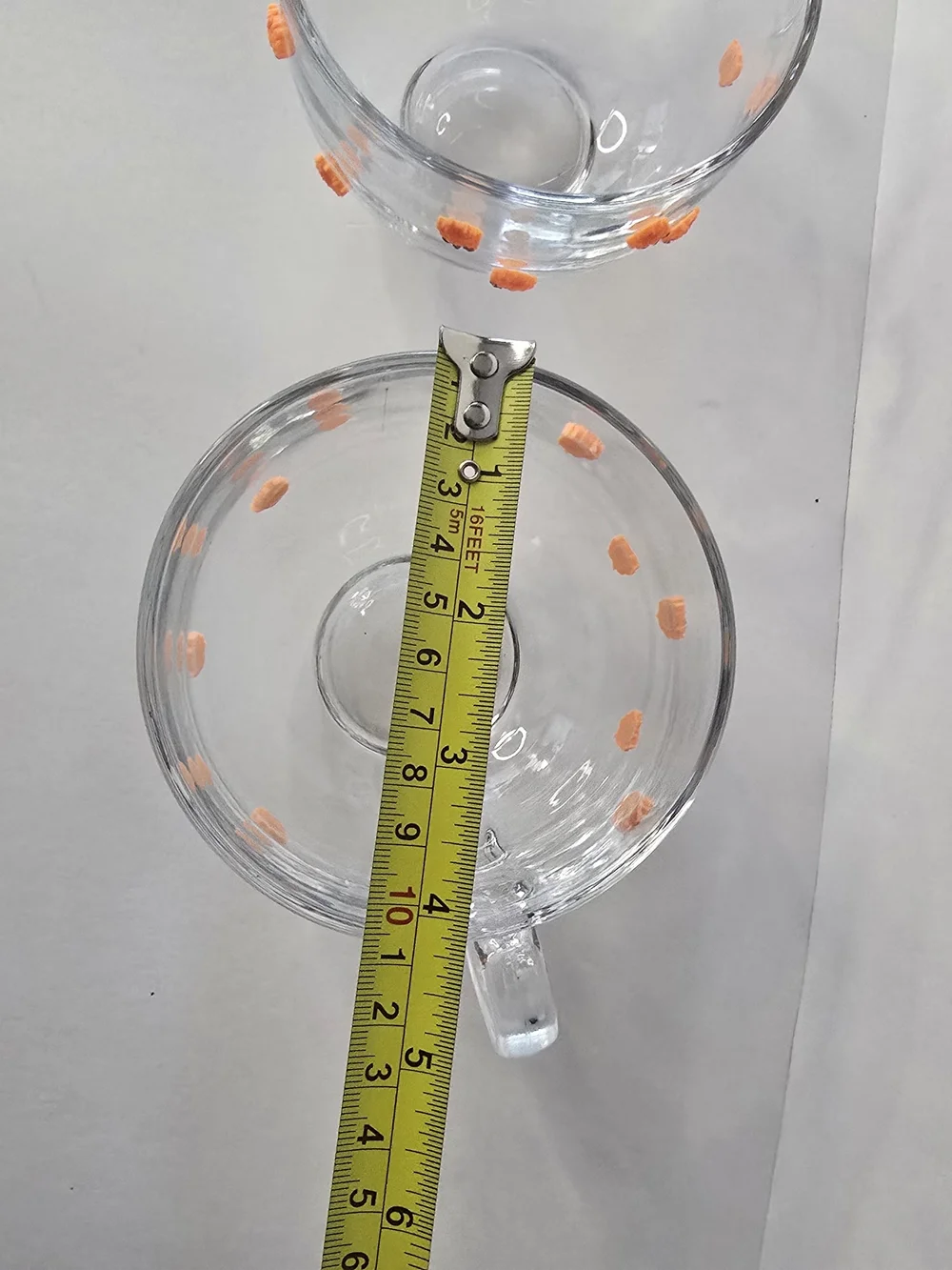Medici Glass Mums Icon Mug Set - Orange Floral Dots